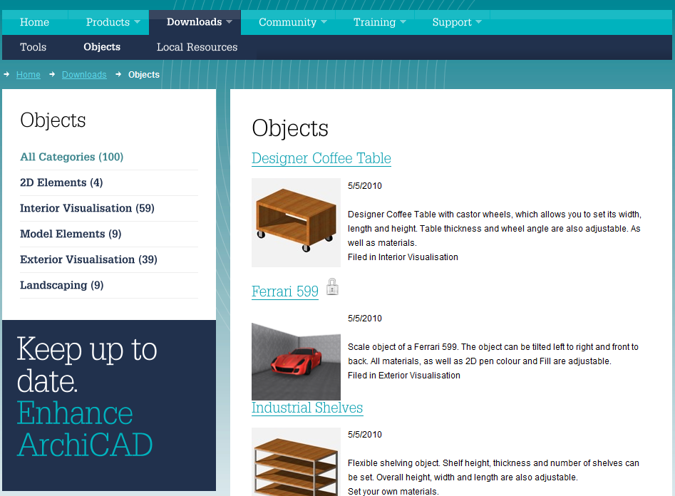 archicad objects free downloads